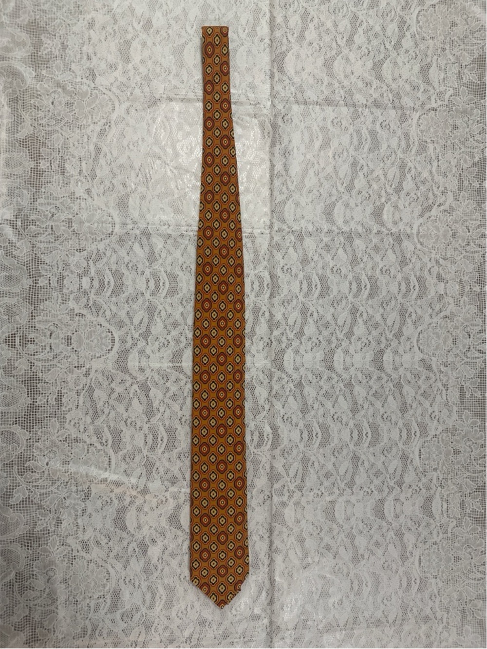 Robert Talbott Estate Orange Geometric Silk Tie